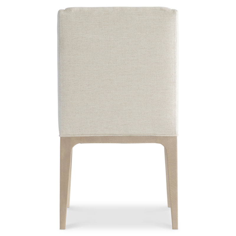 Modulum Contemporary White Upholstered Wood Side Chair