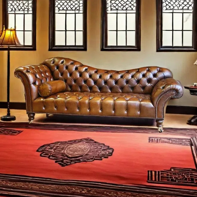 Chaise longue paresseuse rétro, Orienté à gauche (vu de face)