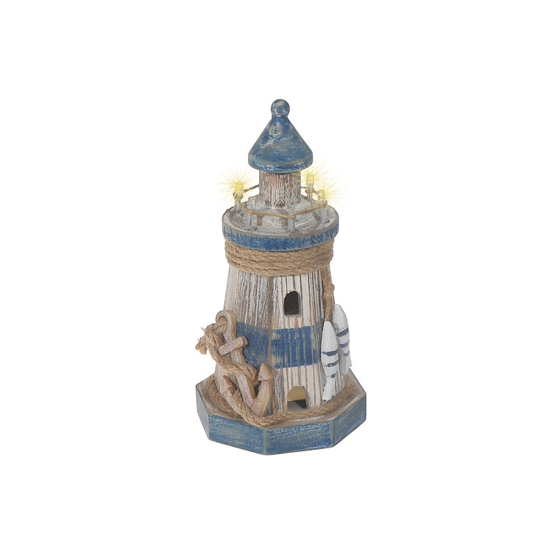 Petit phare en bois avec ancre