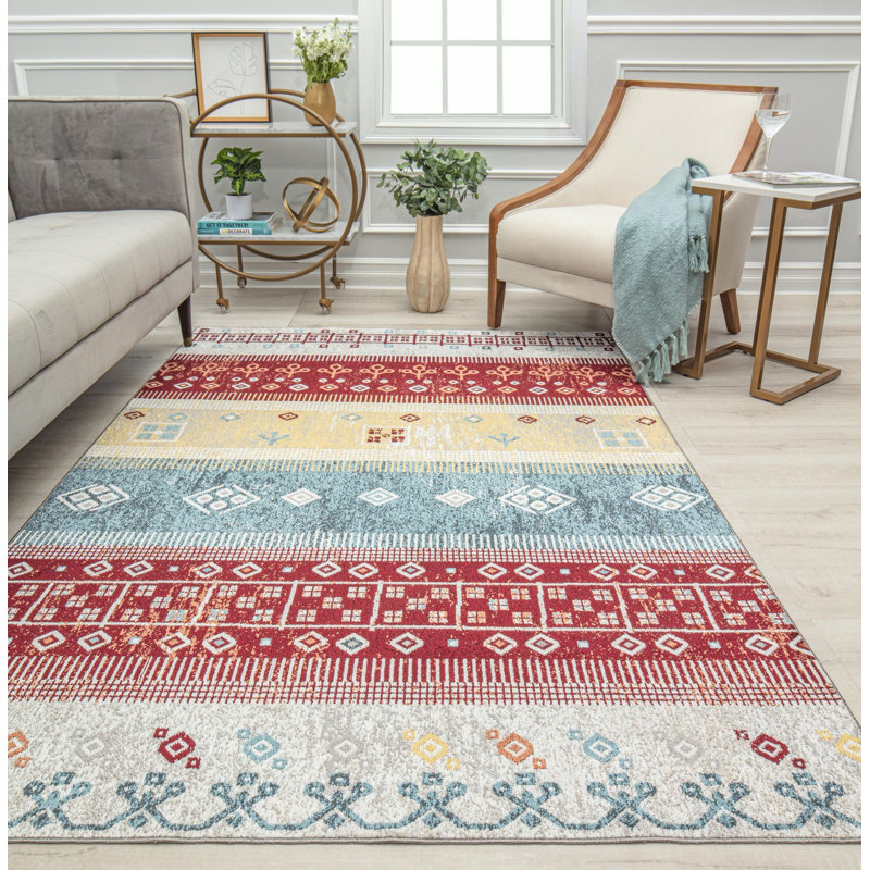 Inderpreet Southwestern Indoor Rug, Rectangle 8' x 10'