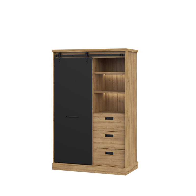 Lauran 3-Drawer 3-Shelf Storage Cabinet