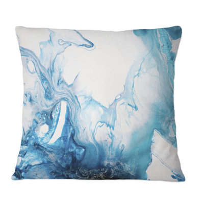 Encre bleu clair, art liquide I - imprimé moderne