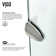 Verona 36" W x 36" D x 73" H Hinged Frameless Shower Enclosure with 3/8  Clear Glass
