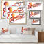 Pieuvre orange - œuvre d'art traditionnelle sur toile-1516271933-1516271926