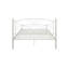 Cadre de lit grand format en métal avec finition blanche, style floral unique, convient aux matelas en mousse à mémoire de forme, limite de 600 lb, tête de lit et cadre d'installation simple, fonction, stable et silencieux -, sans boîte-1081530925