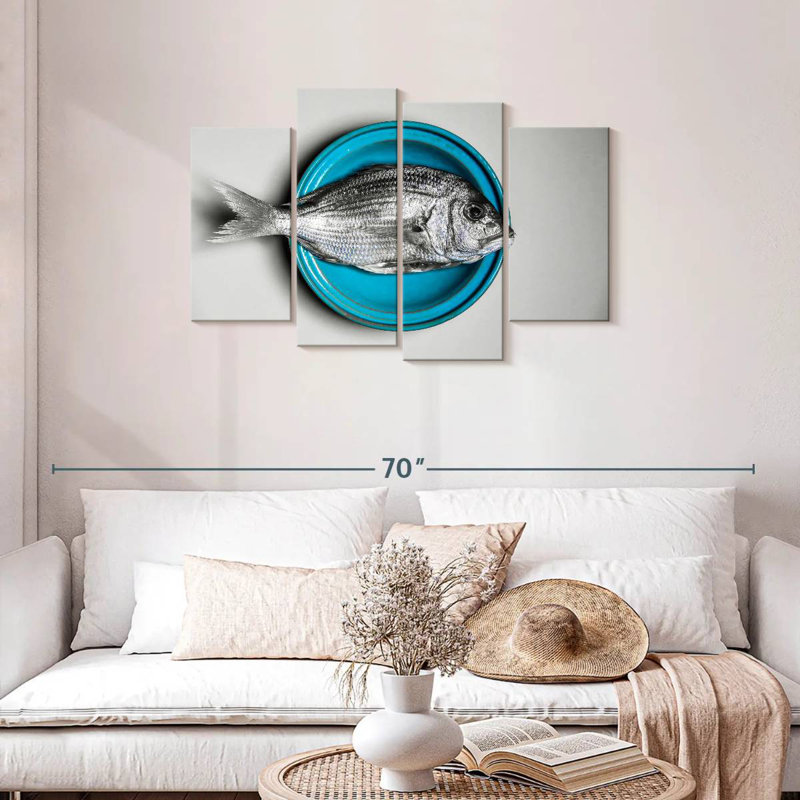 Yarlin Plate Of Fish, 27" H x 43" W