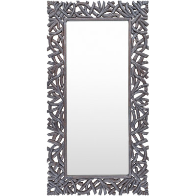 Neligh Solid Wood Rectangle Wall Mirror