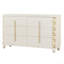 Commode en bois beige de style traditionnel Cendrillon avec détails DEL (miroir non inclus)