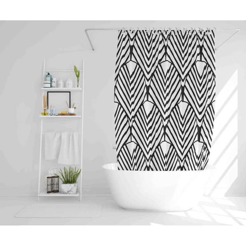 Lovina Polyester Shower Curtain, 168cm H x 168cm W