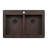 Ruvati 33 x 22 inch epiGranite Drop-in Topmount Granite Composite Quartz Double Bowl Kitchen Sink - Espresso Brown --36823031
