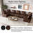 CORNER SEAT IN BROWN PU-1614969516