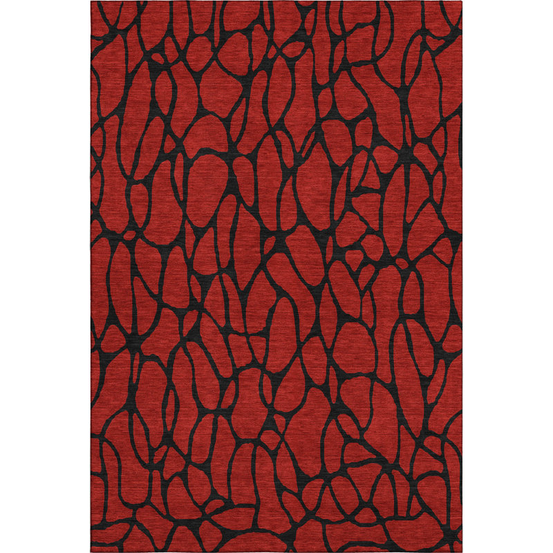 Premium Machine Washable Mayfield AMF1023 Geometric Rug, Rectangle 3' x 5'