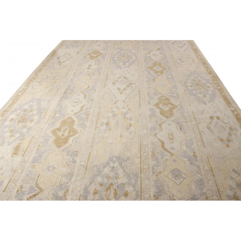 Distressed Homage Handmade Kilim Wool Geometric Area Rug, Rectangle 9' x 12'