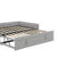 Lit de jour double rembourré en L avec lit gigogne escamotable double-30893133
