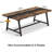 70.87", Modern Rectangular Conference Table For 6-8 People, Office Executive Desk With Durable Metal Frame, Large Work Surface For Boardroom & Team Collaboration – Rustic Brown & Black-1139011643