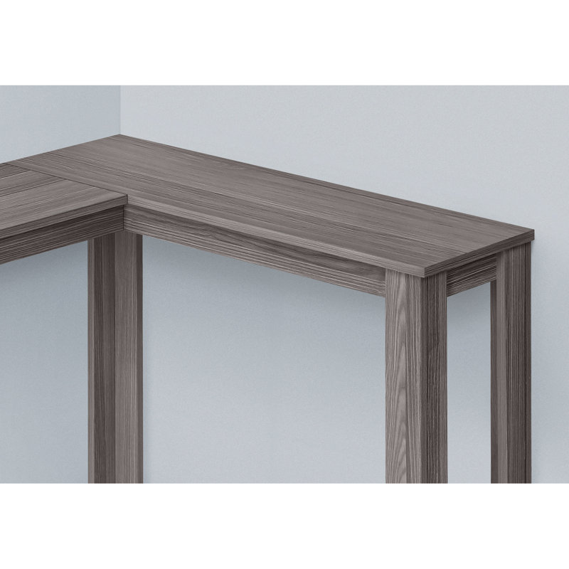 Console d'appoint grise moderne pour petits espaces - Table étroite avec plateau stable, style contemporain, idéale pour une entrée ou un salon.