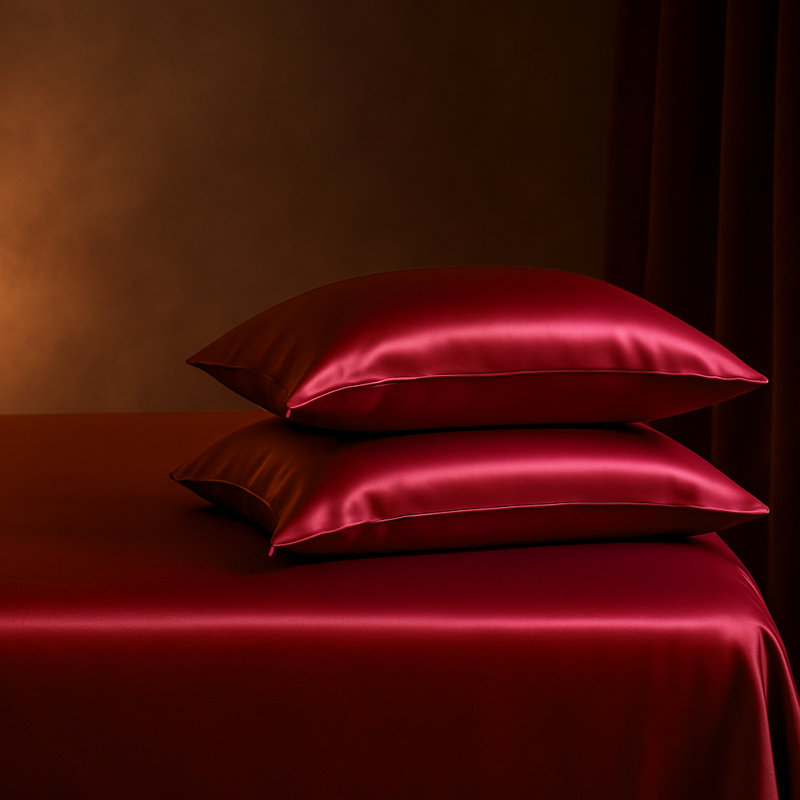 HOUSEWIFE PILLOWCASE SILK, Red