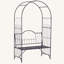 45.25'' W x 23.25'' D Metal Arbour with Bench in Black
