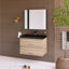 Ensemble de meuble-lavabo mural simple 29,5 po avec plateau en résine Mannus-1646835942