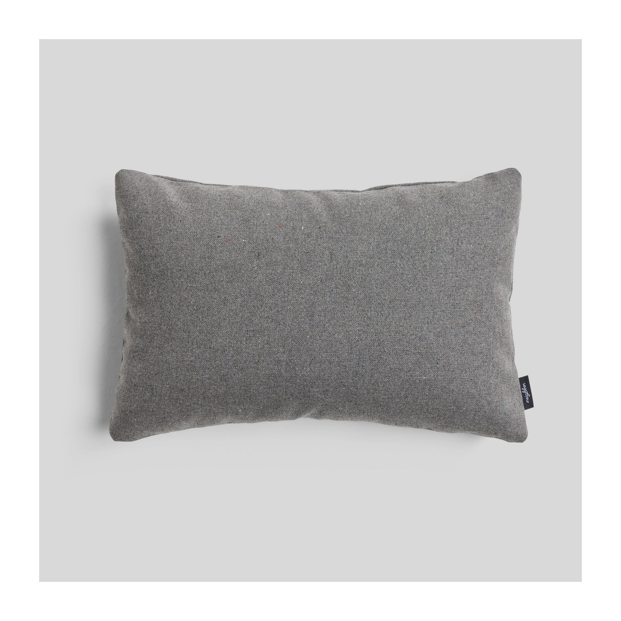 Crosshatch Sunbrella® Indoor/Outdoor Throw Pillow, Graystone, Rectangular, 16"H x 24"W
