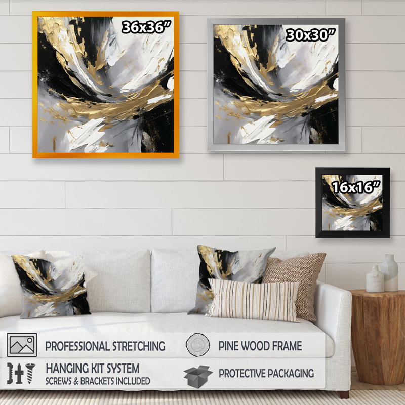 «Mystery Awakening V», reproduction sur toile, Impression noire sur toile encadrée, H 16 po x l 16 po x P 1 po