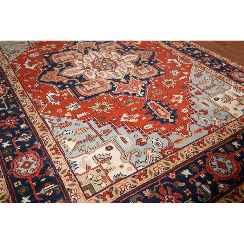 Tapis orange / rouille unique de 8 pi 6 po x 11 pi 10 po One-of-a-Kind