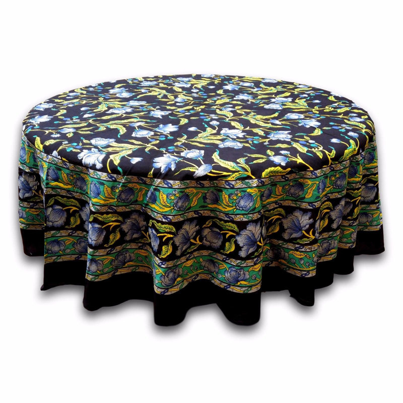 Nappe Grinnell, Noir bleu, 60" Square