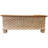 Hand-crafted Solid Wood Large Bench Trunk With Honeycomb Carved Front Panel