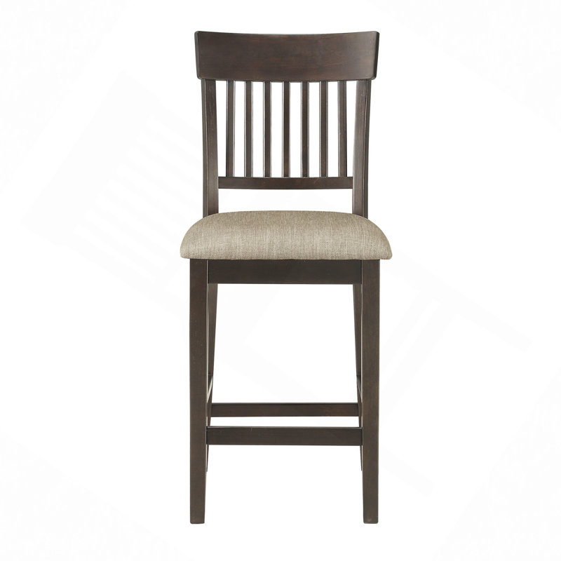 Ensemble de chaises de salle à manger à hauteur de comptoir brun foncé 2 pièces