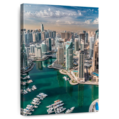 La marina de Dubaï vue d'en haut