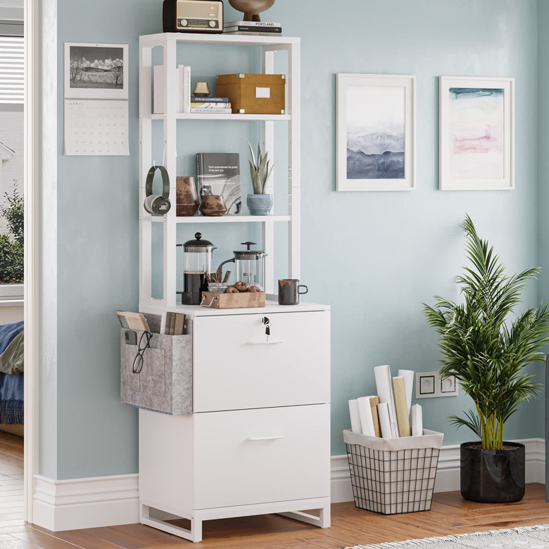 Mandip 19.7'' Wide File Cabinet, White