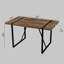 Table à manger 55 po en bois foncé, bords chanfreinés et style 4 avec table, finition, base en métal-448522353-448522355