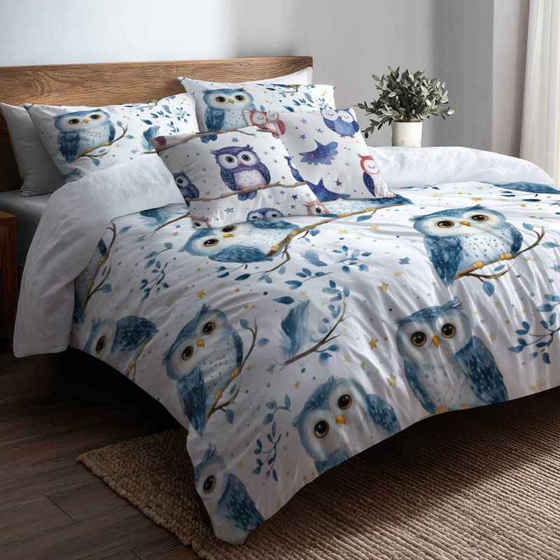 Ensemble de literie pour enfants 3 pièces - housse de couette et coussin décoratif Nocturnal, Très grand lit