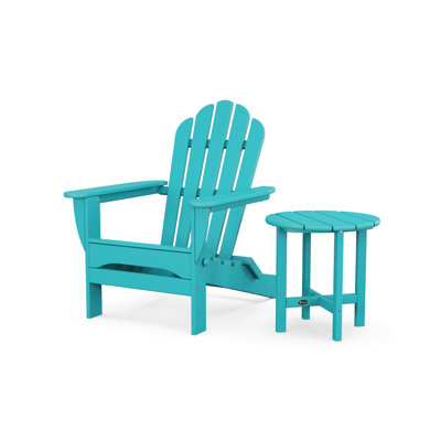 Chaise Adirondack pliante Monterey Bay avec table d'appoint en lanterne rétro