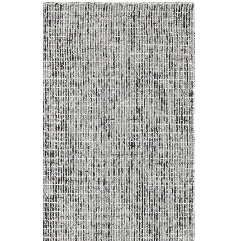 Tapis abstrait gris foncé / ivoire MSR, Rectangle 8 pi x 10 pi