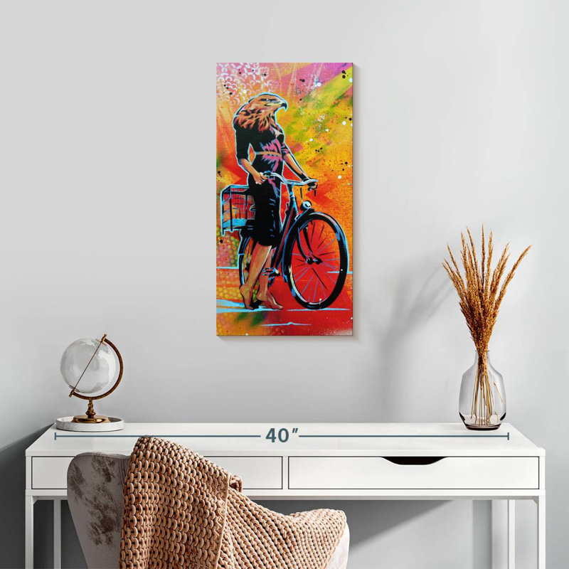 Cycle Roaring, 24" H x 12" W