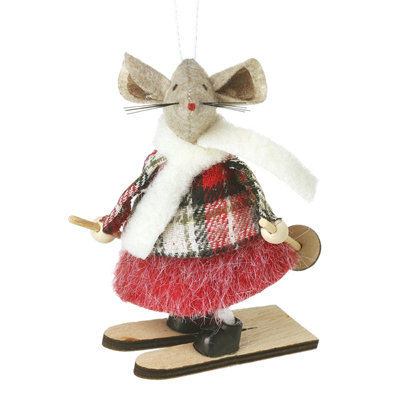 Skiing Mouse Decoration