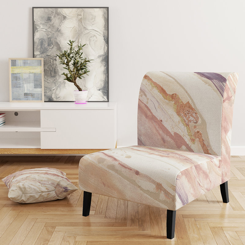 Fauteuil de chambre rembourré Shabby Dreams de Copper Shabby Elegance, Mauve