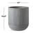 14"H Kute Nest Ribbed Radius Fiberstone Planter - Charcoal-114407552-114407549
