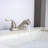4-Inch Centerset Brushed Nickel Bathroom Sink Faucet, Dual Handle Zinc Alloy Faucet With Ceramic Cartridge, 1.2 GPM-124636986