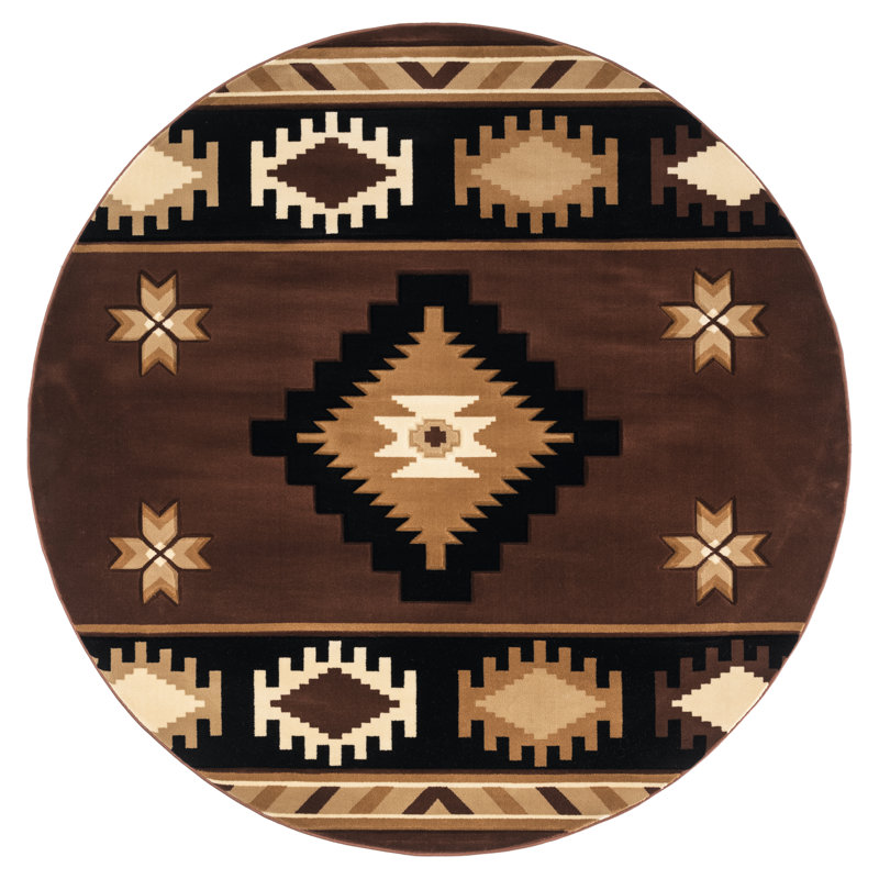 Barrentine Southwestern Indoor Rug, Round 7'10"