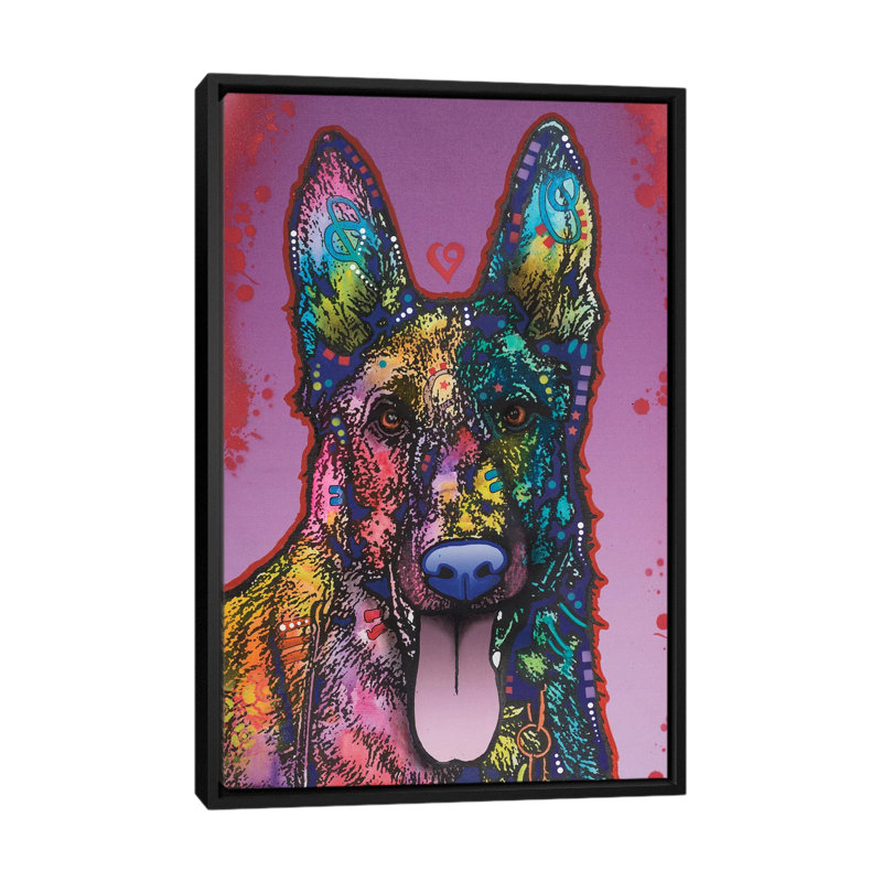 «Ninja», impression sur toile, H 26 po x l 18 po x P 1,5 po, Toile avec cadre noir, Pas de tapis