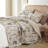 Floral Quilt Set 3 Pieces - Lightweight Botanical Pattern Quilt With Two Pillowcases-117089165-117089170