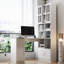 Bureau d'étude en coin blanc en L