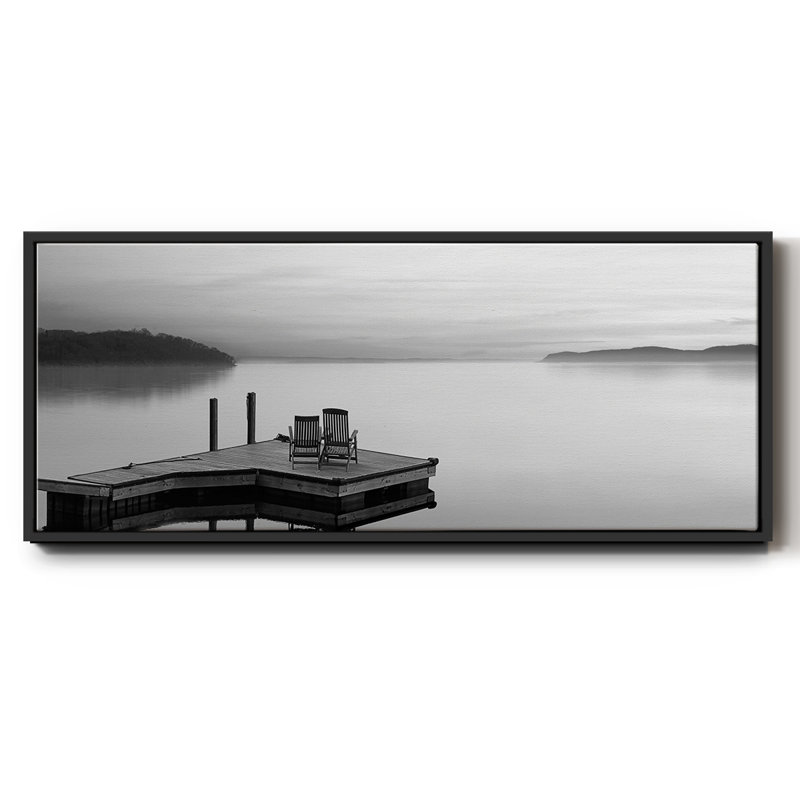 Panneau d'eau noir et blanc, Noir, H 20 po x l 50 po x P 1,5 po