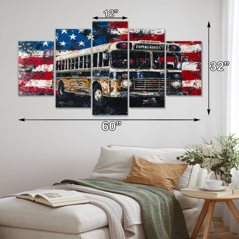5 pièces d'art mural Lafréqua - Patriotiste américain