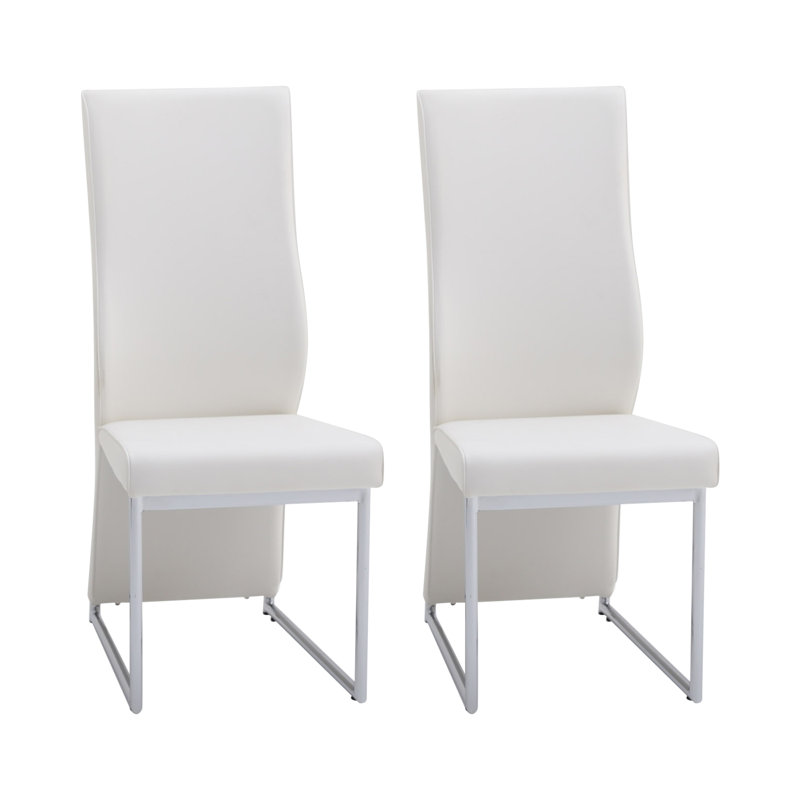 Toya 46cm H Upholstered Side Chair, White
