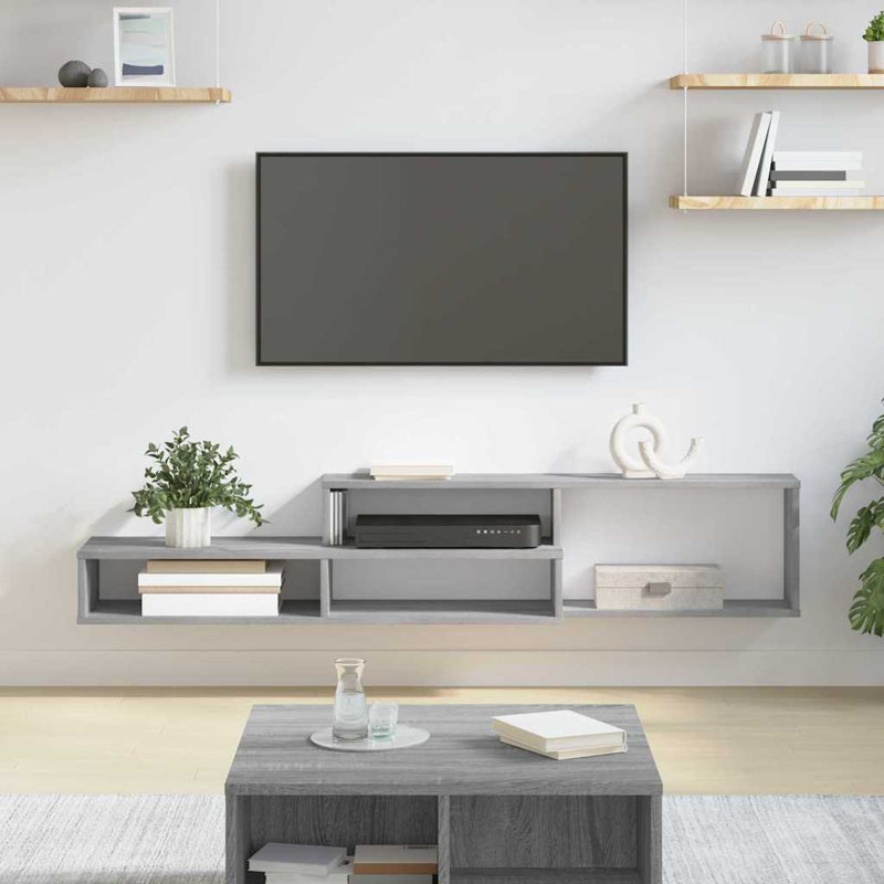 Unfinished TV Stand, 28.5cm H x 150cm L x 25cm W, Grey