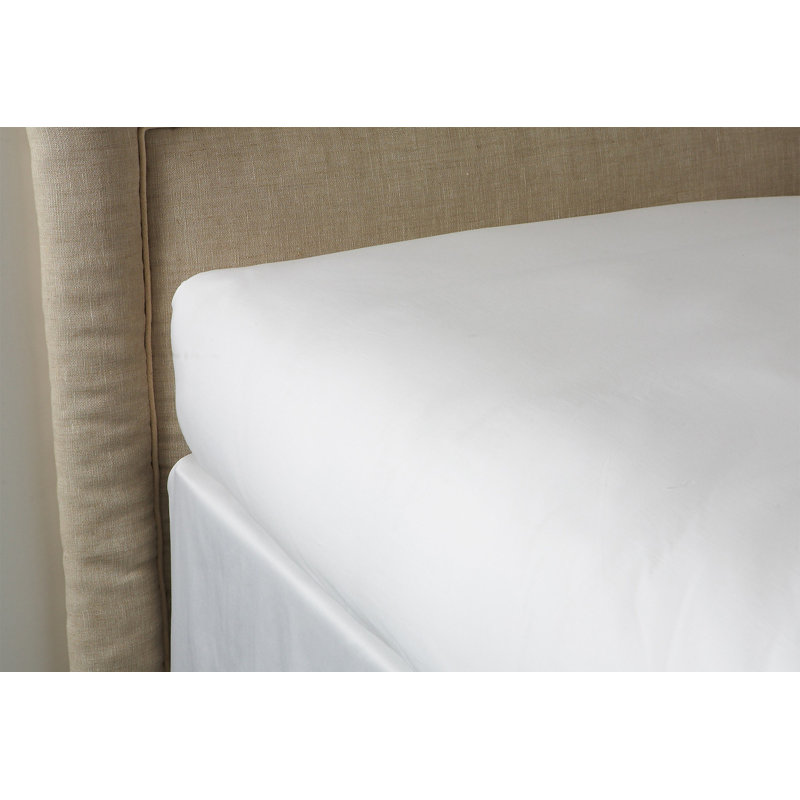 Percale Fitted Sheet, King Fitted Sheet, White
