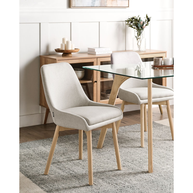 Set of 2 Dining Chairs MELFORT II Fabric , Grey